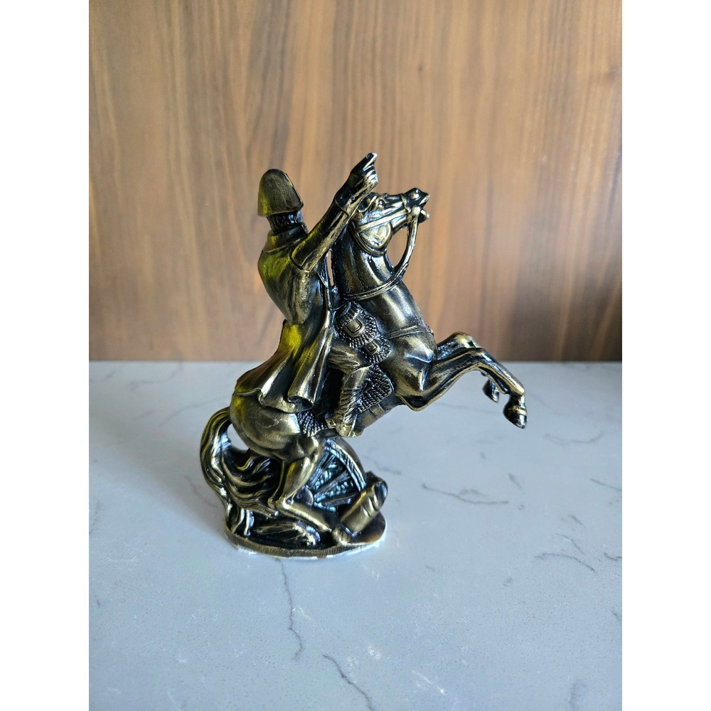 5" Bronze-Toned Figurine of Napoleon on a Rearing Horse 5.5" Tall